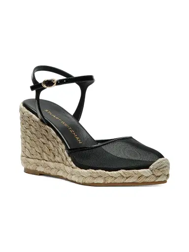Stuart Weitzman Women's Bareitall Espadrille Wedges - Black | Thumbnail 2 Stuart Weitzman Women's Bareitall Espadrille Wedges - Black | Thumbnail 2
