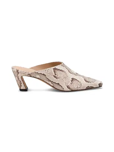 Stuart Weitzman Women's Stassi 50MM Snake-Embossed Leather Mules - Cream | Thumbnail 1 Stuart Weitzman Women's Stassi 50MM Snake-Embossed Leather Mules - Cream | Thumbnail 1