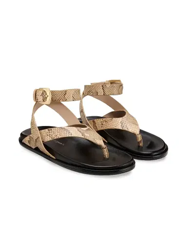 Stuart Weitzman Women's Marykate Snake-Print Leather Sandals | Thumbnail 3 Stuart Weitzman Women's Marykate Snake-Print Leather Sandals | Thumbnail 3