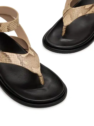 Stuart Weitzman Women's Marykate Snake-Print Leather Sandals | Thumbnail 5 Stuart Weitzman Women's Marykate Snake-Print Leather Sandals | Thumbnail 5