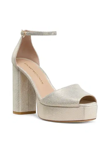 Stuart Weitzman Women's Sabrina 110MM Leather Platform Sandals - Linen | Thumbnail 2 Stuart Weitzman Women's Sabrina 110MM Leather Platform Sandals - Linen | Thumbnail 2