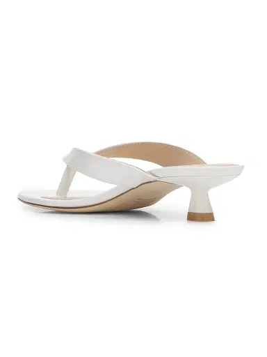 Stuart Weitzman Women's Rio Sleek 35MM Kitten-Heel Sandals - Blanco - Size 9.5 | Thumbnail 3 Stuart Weitzman Women's Rio Sleek 35MM Kitten-Heel Sandals - Blanco - Size 9.5 | Thumbnail 3
