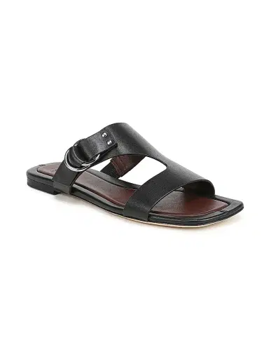 Vince Women's Verona Leather Sandals - Black | Thumbnail 2 Vince Women's Verona Leather Sandals - Black | Thumbnail 2