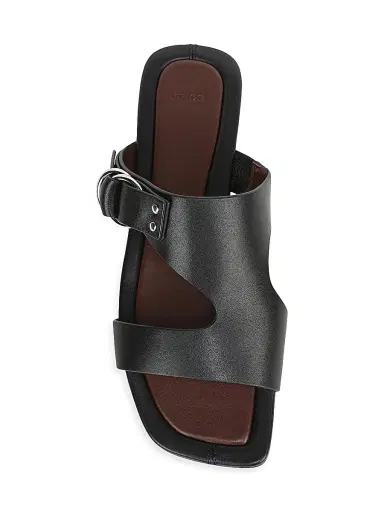Vince Women's Verona Leather Sandals - Black | Thumbnail 4 Vince Women's Verona Leather Sandals - Black | Thumbnail 4