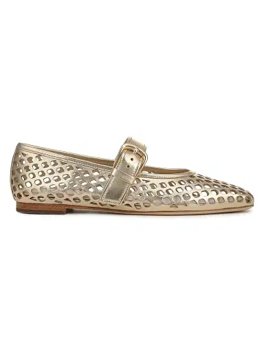 Vince Women's Daniela Perforated Leather Mary Janes - Champagne | Thumbnail 1 Vince Women's Daniela Perforated Leather Mary Janes - Champagne | Thumbnail 1