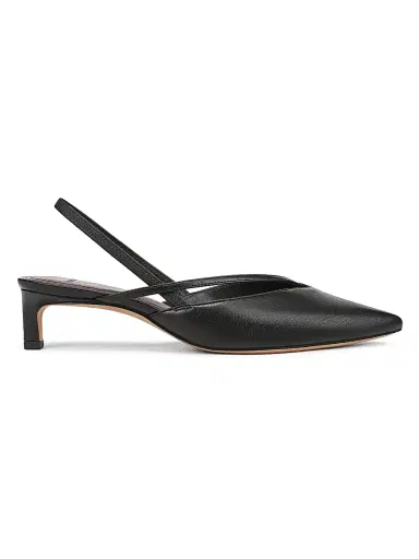 Vince Women's Clara Leather Slingback Pumps - Black | Thumbnail 1 Vince Women's Clara Leather Slingback Pumps - Black | Thumbnail 1