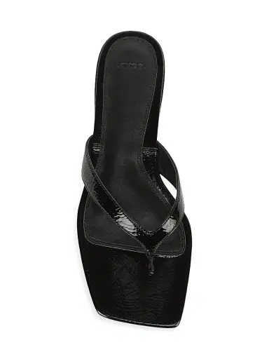Vince Women's San Juan Leather Sandals - Black | Thumbnail 4 Vince Women's San Juan Leather Sandals - Black | Thumbnail 4