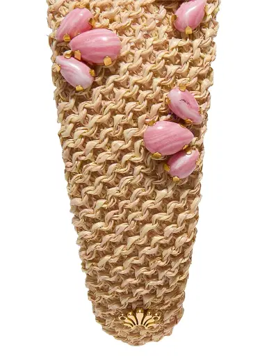 Lele Sadoughi Women's Palm Beach Brigitte Trilogy Stone Headband - Coral Raffia | Thumbnail 3 Lele Sadoughi Women's Palm Beach Brigitte Trilogy Stone Headband - Coral Raffia | Thumbnail 3