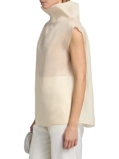 Altuzarra Women's Blaine Funnel Neck Silk Top - Opal | Thumbnail 4 Altuzarra Women's Blaine Funnel Neck Silk Top - Opal | Thumbnail 4
