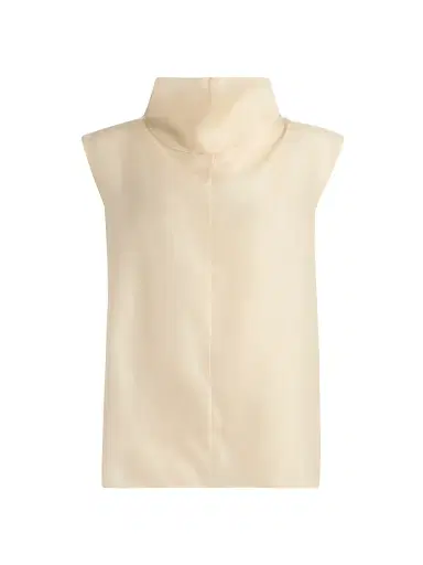 Altuzarra Women's Blaine Funnel Neck Silk Top - Opal | Thumbnail 1 Altuzarra Women's Blaine Funnel Neck Silk Top - Opal | Thumbnail 1