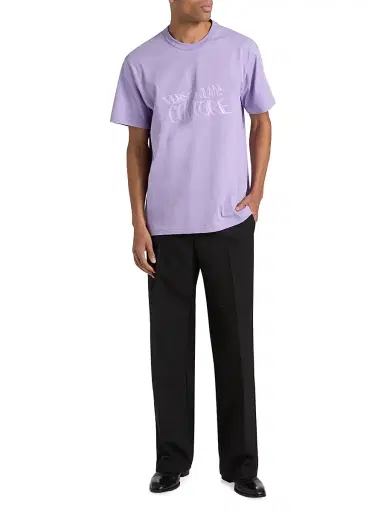 Versace Jeans Couture Men's Screen-Printed Logo Cotton T-Shirt | Thumbnail 2 Versace Jeans Couture Men's Screen-Printed Logo Cotton T-Shirt | Thumbnail 2