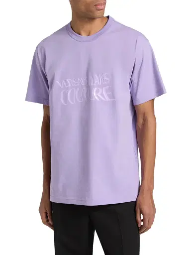 Versace Jeans Couture Men's Screen-Printed Logo Cotton T-Shirt | Thumbnail 3 Versace Jeans Couture Men's Screen-Printed Logo Cotton T-Shirt | Thumbnail 3