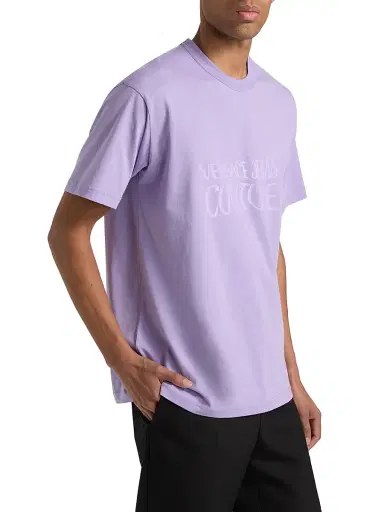 Versace Jeans Couture Men's Screen-Printed Logo Cotton T-Shirt | Thumbnail 4 Versace Jeans Couture Men's Screen-Printed Logo Cotton T-Shirt | Thumbnail 4
