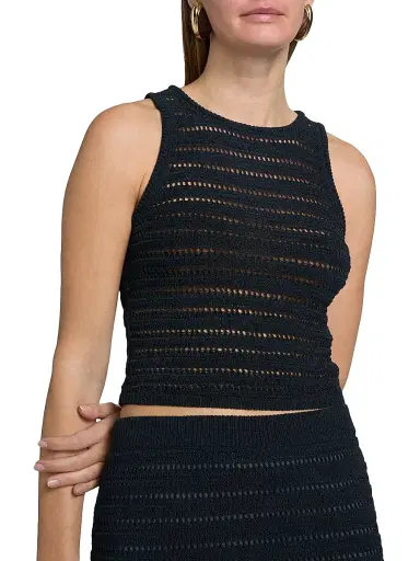 A.L.C. Women's Gale Crochet Cotton-Blend Crop Top - Night Blue - Size XL | Thumbnail 6 A.L.C. Women's Gale Crochet Cotton-Blend Crop Top - Night Blue - Size XL | Thumbnail 6