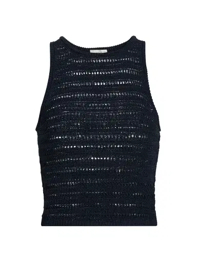A.L.C. Women's Gale Crochet Cotton-Blend Crop Top - Night Blue - Size XL | Thumbnail 1 A.L.C. Women's Gale Crochet Cotton-Blend Crop Top - Night Blue - Size XL | Thumbnail 1