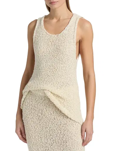 The Elder Statesman Women's Ella Bouclé Knit Tank | Thumbnail 3 The Elder Statesman Women's Ella Bouclé Knit Tank | Thumbnail 3