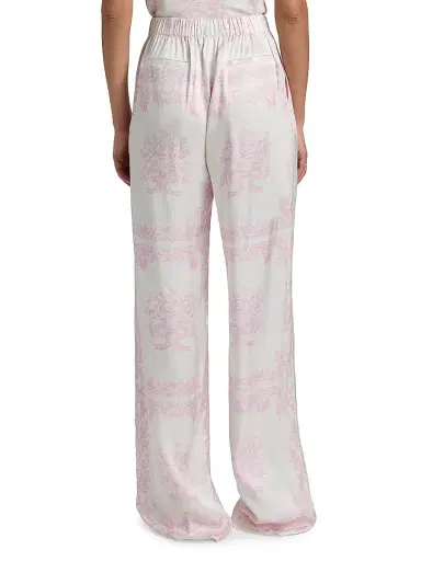 LoveShackFancy Women's Helia Printed Wide-Leg Pants - Ivory Heirloom - Size Large | Thumbnail 5 LoveShackFancy Women's Helia Printed Wide-Leg Pants - Ivory Heirloom - Size Large | Thumbnail 5