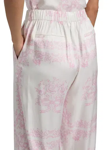 LoveShackFancy Women's Helia Printed Wide-Leg Pants - Ivory Heirloom - Size Large | Thumbnail 6 LoveShackFancy Women's Helia Printed Wide-Leg Pants - Ivory Heirloom - Size Large | Thumbnail 6