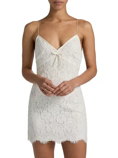 LoveShackFancy Women's Petaline Scalloped-Hem Minidress - | Thumbnail 3 LoveShackFancy Women's Petaline Scalloped-Hem Minidress - | Thumbnail 3