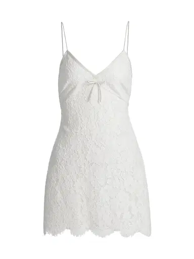LoveShackFancy Women's Petaline Scalloped-Hem Minidress - | Thumbnail 1 LoveShackFancy Women's Petaline Scalloped-Hem Minidress - | Thumbnail 1