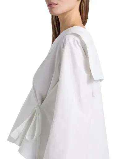 3.1 Phillip Lim Women's Sailor Cotton Wrap Shirt - White | Thumbnail 6 3.1 Phillip Lim Women's Sailor Cotton Wrap Shirt - White | Thumbnail 6