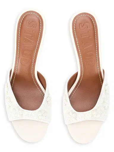 Staud Women's Brigitte 60MM Floral-Beaded Mules | Thumbnail 4 Staud Women's Brigitte 60MM Floral-Beaded Mules | Thumbnail 4