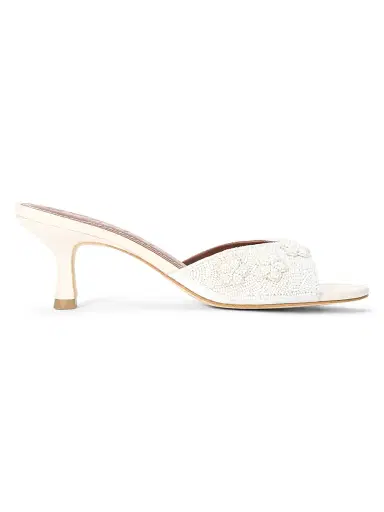 Staud Women's Brigitte 60MM Floral-Beaded Mules | Thumbnail 1 Staud Women's Brigitte 60MM Floral-Beaded Mules | Thumbnail 1