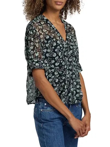 rag & bone Women's Taylor Floral Sheer Shirt - Salute Floral | Thumbnail 4 rag & bone Women's Taylor Floral Sheer Shirt - Salute Floral | Thumbnail 4