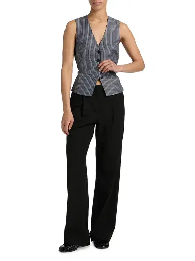 rag & bone Women's Paulette Striped Poplin Vest | Thumbnail 2 rag & bone Women's Paulette Striped Poplin Vest | Thumbnail 2