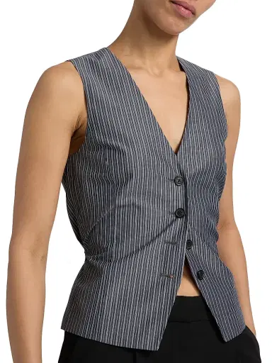 rag & bone Women's Paulette Striped Poplin Vest | Thumbnail 6 rag & bone Women's Paulette Striped Poplin Vest | Thumbnail 6