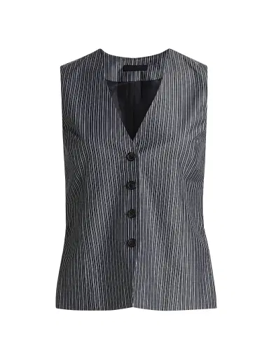 rag & bone Women's Paulette Striped Poplin Vest | Thumbnail 1 rag & bone Women's Paulette Striped Poplin Vest | Thumbnail 1