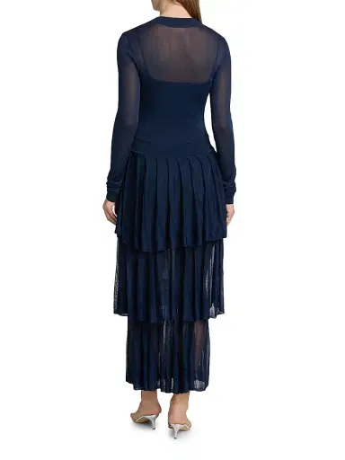 Et Ochs Women's Anslie Knit Tiered Midi-Dress - Midnight | Thumbnail 5 Et Ochs Women's Anslie Knit Tiered Midi-Dress - Midnight | Thumbnail 5