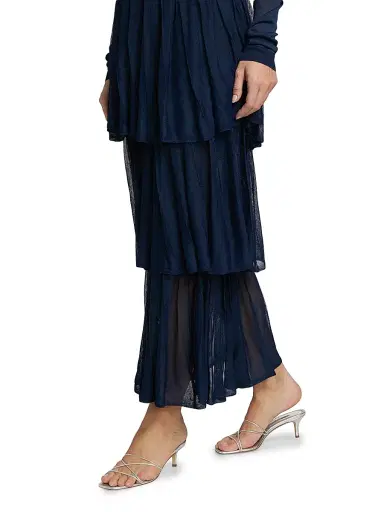 Et Ochs Women's Anslie Knit Tiered Midi-Dress - Midnight | Thumbnail 6 Et Ochs Women's Anslie Knit Tiered Midi-Dress - Midnight | Thumbnail 6