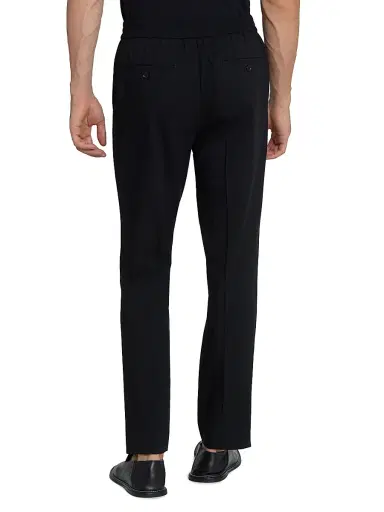 AMI Paris Men's Pull-On Wool Trousers - Noir | Thumbnail 5 AMI Paris Men's Pull-On Wool Trousers - Noir | Thumbnail 5