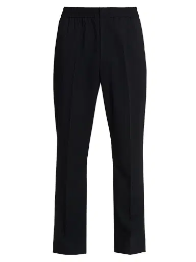AMI Paris Men's Pull-On Wool Trousers - Noir | Thumbnail 1 AMI Paris Men's Pull-On Wool Trousers - Noir | Thumbnail 1