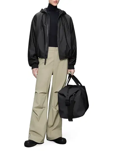 Rains Women's Lohja Crop Bomber Jacket - Black - Size XL | Thumbnail 2 Rains Women's Lohja Crop Bomber Jacket - Black - Size XL | Thumbnail 2