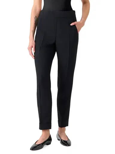 Akris Women's Chris Wool-Blend Tapered Pants - Black - Size 14 | Thumbnail 3 Akris Women's Chris Wool-Blend Tapered Pants - Black - Size 14 | Thumbnail 3