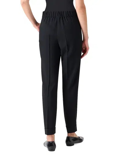 Akris Women's Chris Wool-Blend Tapered Pants - Black - Size 14 | Thumbnail 5 Akris Women's Chris Wool-Blend Tapered Pants - Black - Size 14 | Thumbnail 5