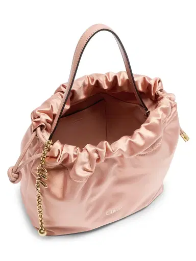 Chloé Women's Icons Mini Satin Clutch Bag - Summery Beige | Thumbnail 4 Chloé Women's Icons Mini Satin Clutch Bag - Summery Beige | Thumbnail 4