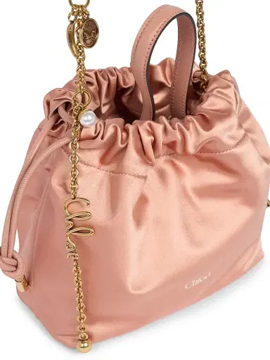 Chloé Women's Icons Mini Satin Clutch Bag - Summery Beige | Thumbnail 5 Chloé Women's Icons Mini Satin Clutch Bag - Summery Beige | Thumbnail 5