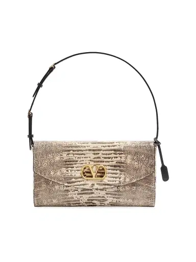 Valentino Garavani Women's Devain Shoulder Bag in Tejus - Light Brown | Thumbnail 1 Valentino Garavani Women's Devain Shoulder Bag in Tejus - Light Brown | Thumbnail 1