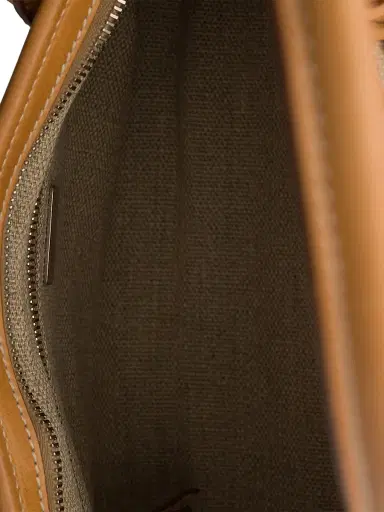Prada Women's Bonnie Linen and Leather East West Bag - Beige Khaki | Thumbnail 4 Prada Women's Bonnie Linen and Leather East West Bag - Beige Khaki | Thumbnail 4