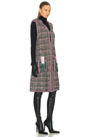 Chanel Chanel Tweed Hooded Knit Cardigan | Thumbnail 2 Chanel Chanel Tweed Hooded Knit Cardigan | Thumbnail 2