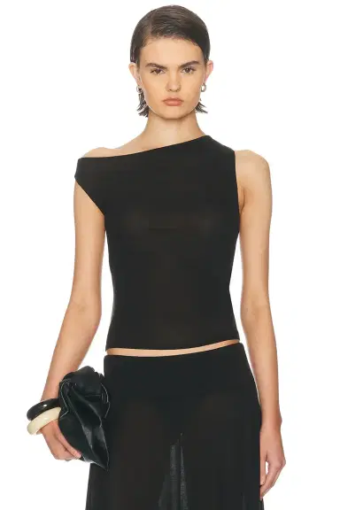 St. Agni Fine Jersey Asymmetrical Top | Thumbnail 1 St. Agni Fine Jersey Asymmetrical Top | Thumbnail 1