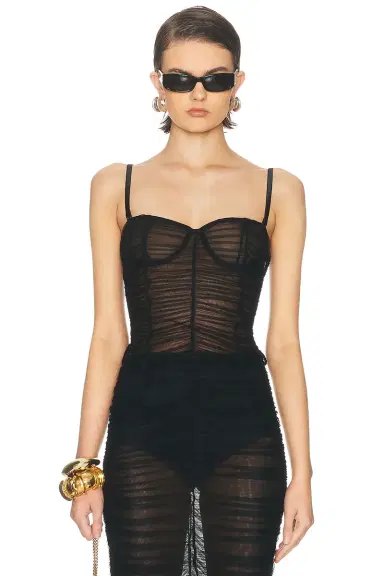 Kiki de Montparnasse Tulle Bustier Top | Thumbnail 1 Kiki de Montparnasse Tulle Bustier Top | Thumbnail 1