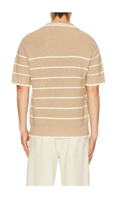 Central Park West Bradley French Stripe Short Sleeve Polo | Thumbnail 2 Central Park West Bradley French Stripe Short Sleeve Polo | Thumbnail 2
