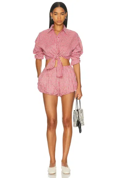 Aexae Linen Shirt Tie Top | Thumbnail 4 Aexae Linen Shirt Tie Top | Thumbnail 4