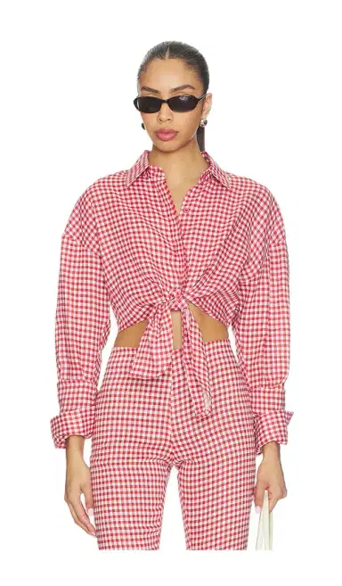 Aexae Linen Shirt Tie Top | Thumbnail 6 Aexae Linen Shirt Tie Top | Thumbnail 6