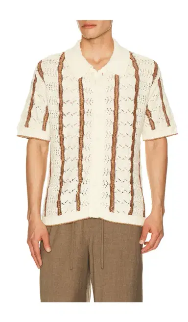 Central Park West Novelty Stitch Button Down Shirt | Thumbnail 1 Central Park West Novelty Stitch Button Down Shirt | Thumbnail 1