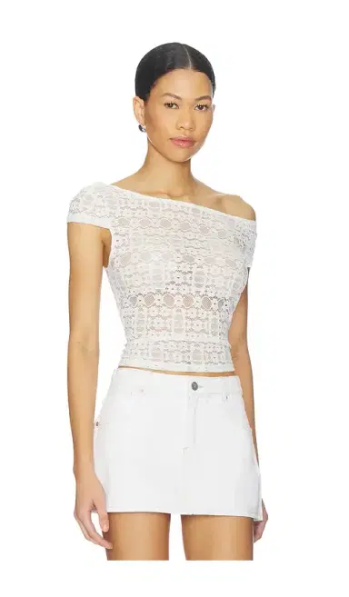 Abrand Little Miss Lace Tee | Thumbnail 2 Abrand Little Miss Lace Tee | Thumbnail 2